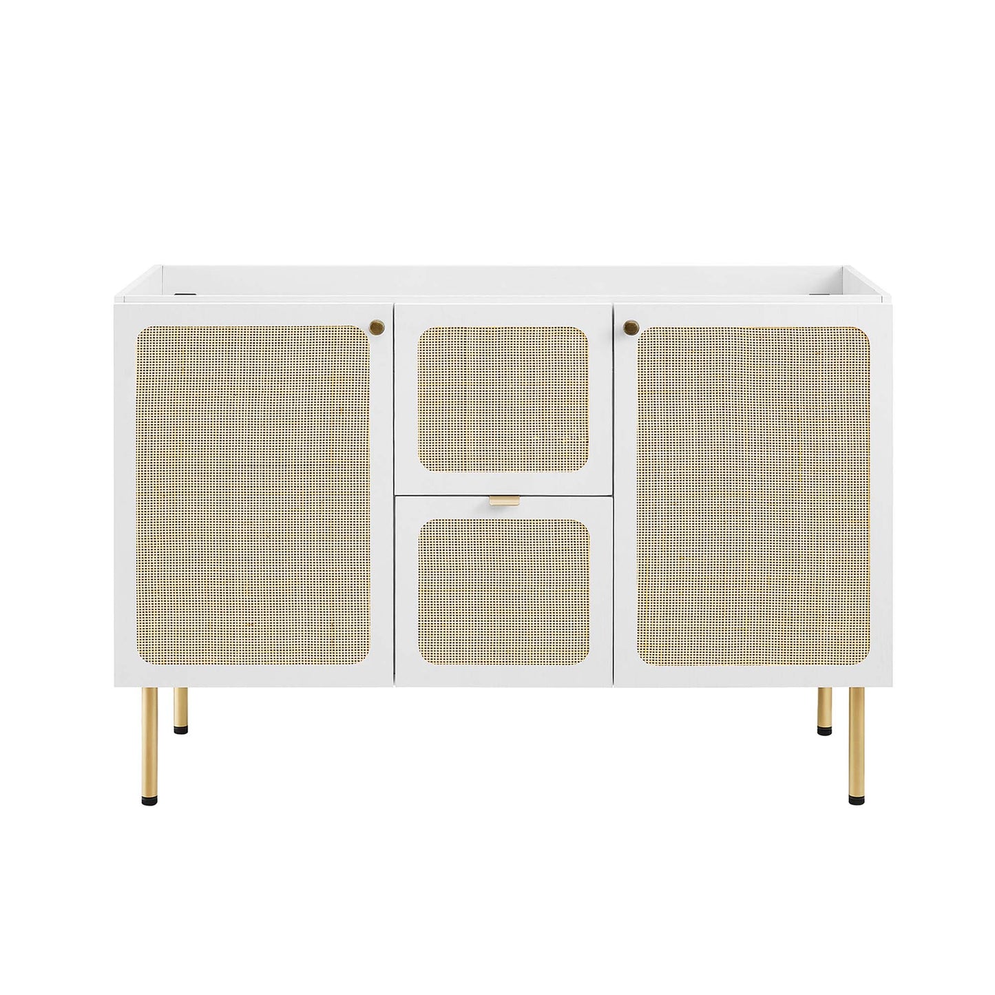 Modway Outlet Chaucer 48" Double Sink Bathroom Vanity by Modway  Bathroom Furniture White White - EEI-6701-WHI-WHI