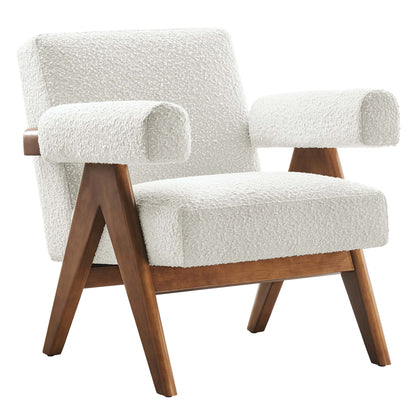 Modway - Lyra Boucle Fabric Armchair Set of 2 by Modway  Living Room Sofas and Armchairs White - EEI-6703-IVO