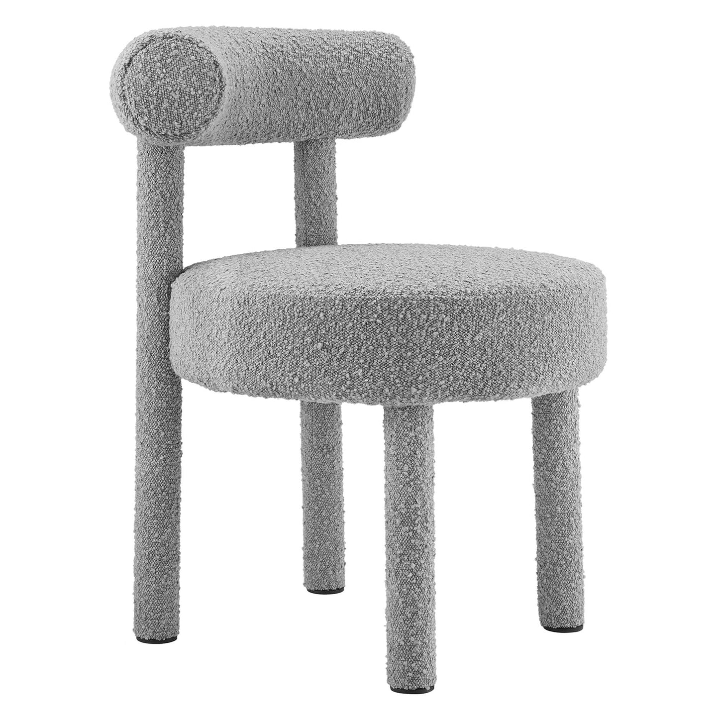 Modway Outlet Toulouse Boucle Fabric Dining Chair Set of 2 by Modway  Bar and Dining Furniture Light Gray - EEI-6705-LGR