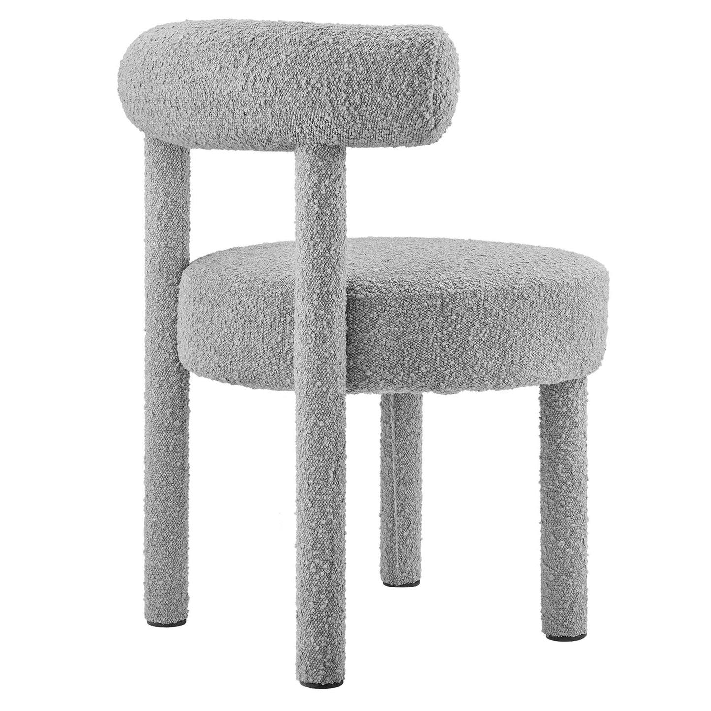 Modway Outlet Toulouse Boucle Fabric Dining Chair Set of 2 by Modway  Bar and Dining Furniture Light Gray - EEI-6705-LGR