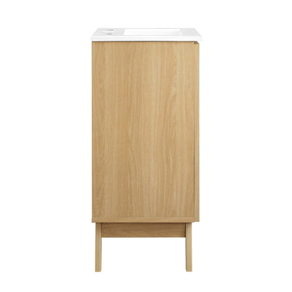 Modway Outlet Soma 18? Bathroom Vanity by Modway  Bathroom Furniture Oak White - EEI-6711-OAK-WHI