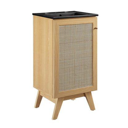 Modway Outlet Soma 18? Bathroom Vanity by Modway  Bathroom Furniture Oak Black - EEI-6712-OAK-BLK