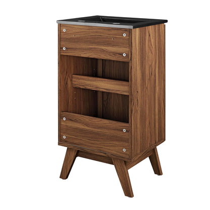 Modway Outlet Soma 18? Bathroom Vanity by Modway  Bathroom Furniture Walnut Black - EEI-6712-WAL-BLK