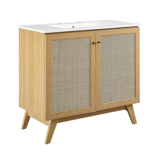 Modway - Soma 36? Bathroom Vanity by Modway  Bathroom Vanities Brown - EEI-6717-OAK-WHI