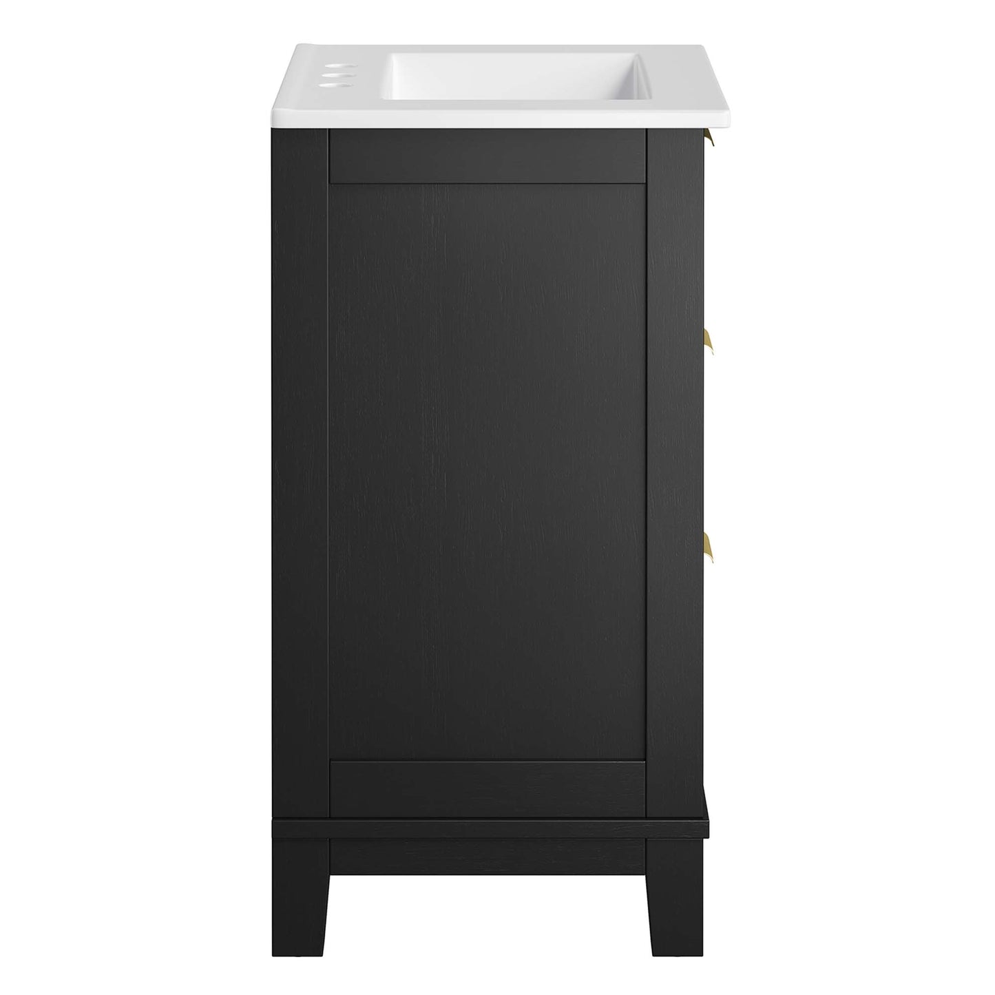 Modway - Dixie 24" Solid Wood Bathroom Vanity by Modway  Bathroom Vanities White - EEI-6723-BLK-WHI
