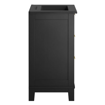 Modway - Dixie 24? Solid Wood Bathroom Vanity Cabinet by Modway  Bathroom Vanities Black - EEI-6724-BLK-BLK