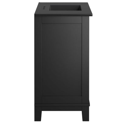 Modway - Dixie 36? Solid Wood Bathroom Vanity Cabinet by Modway  Bathroom Vanities Black - EEI-6726-BLK-BLK