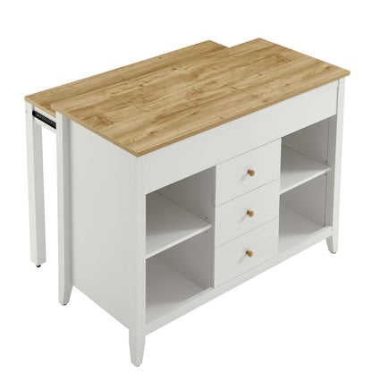 Modway - Farmstead Kitchen Island by Modway  Bar and Dining Dining Sets White - EEI-6728-OAK-WHI
