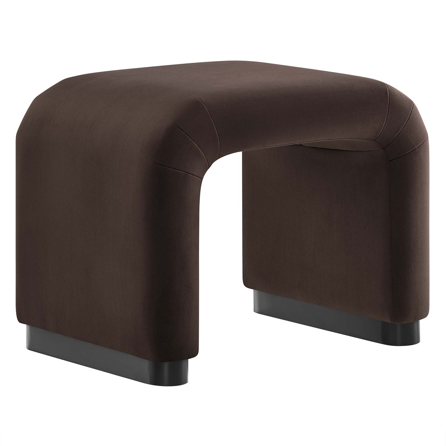 Modway - Koda Performance Velvet Waterfall Stool by Modway  Living Room Sofas and Armchairs Brown - EEI-6733-BLK-CHB