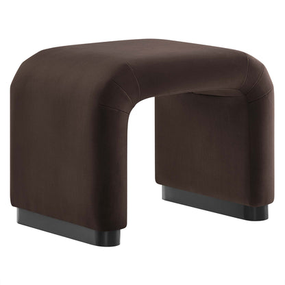 Modway - Koda Performance Velvet Waterfall Stool by Modway  Living Room Sofas and Armchairs Brown - EEI-6733-BLK-CHB