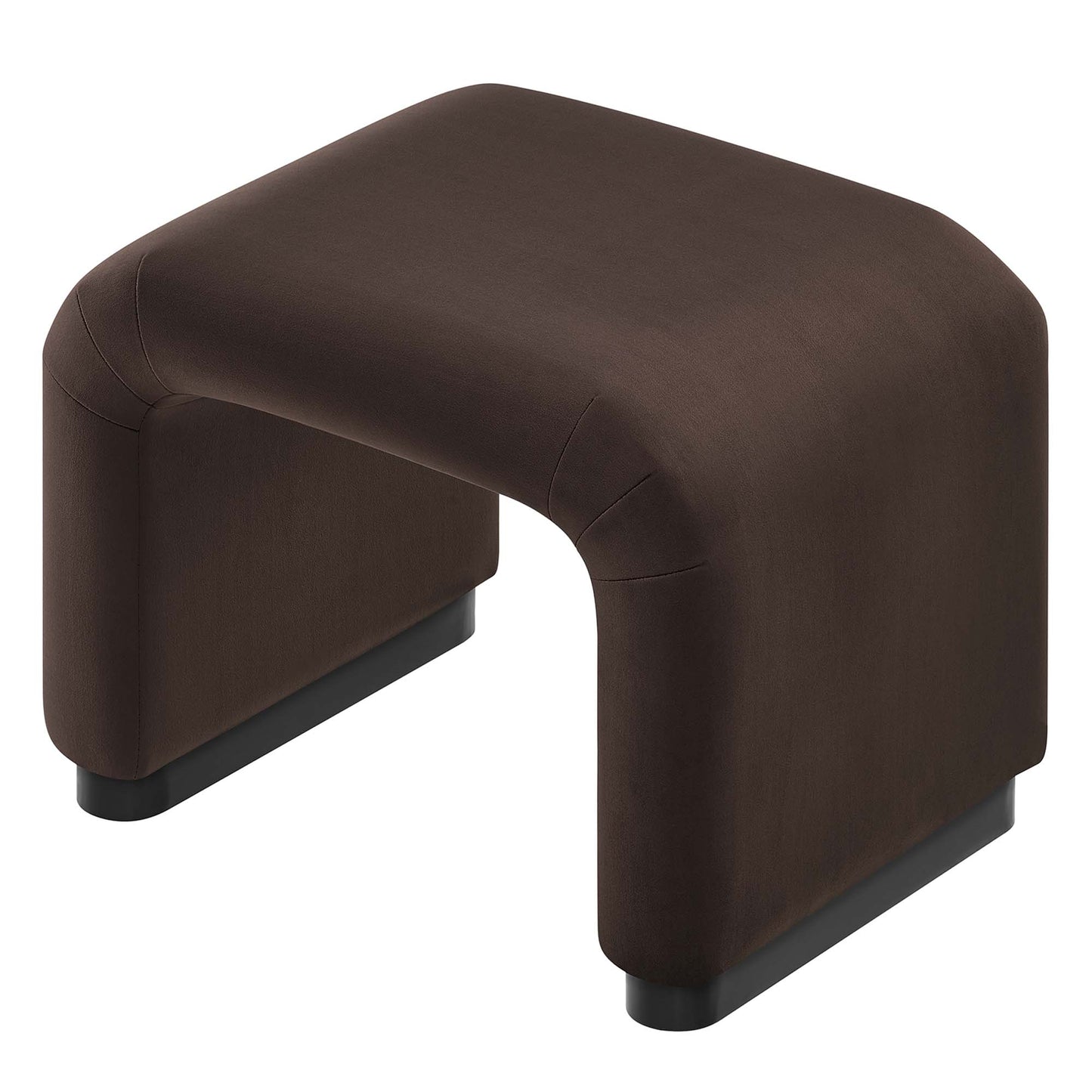 Modway - Koda Performance Velvet Waterfall Stool by Modway  Living Room Sofas and Armchairs Brown - EEI-6733-BLK-CHB