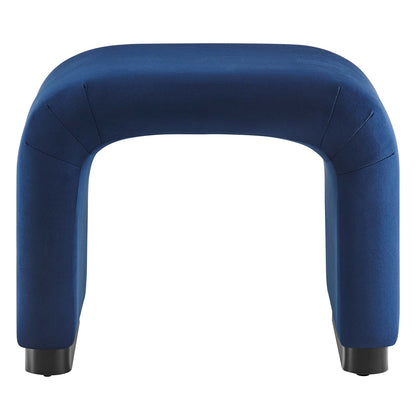 Modway - Koda Performance Velvet Waterfall Stool by Modway  Living Room Sofas and Armchairs Blue - EEI-6733-BLK-MID