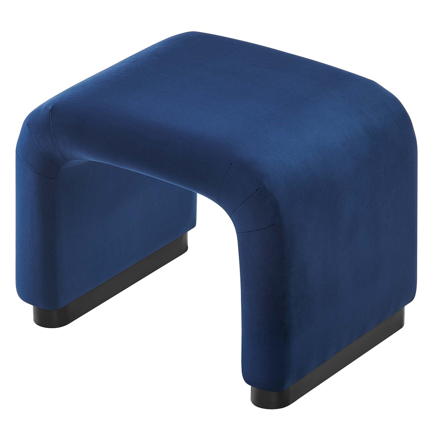 Modway - Koda Performance Velvet Waterfall Stool by Modway  Living Room Sofas and Armchairs Blue - EEI-6733-BLK-MID