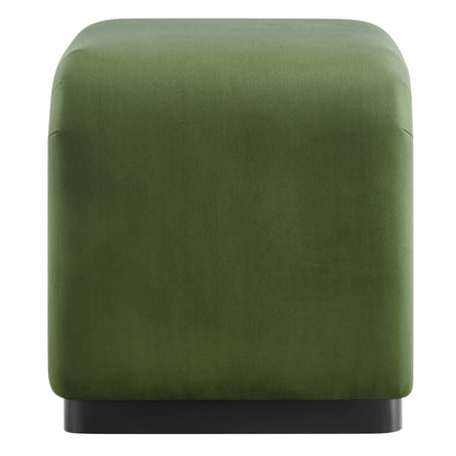 Modway - Koda Performance Velvet Waterfall Stool by Modway  Living Room Sofas and Armchairs Green - EEI-6733-BLK-MOS