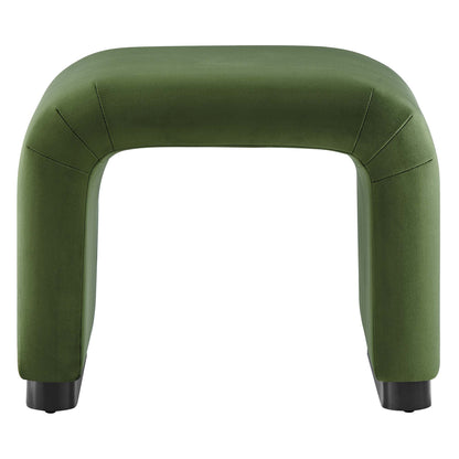 Modway - Koda Performance Velvet Waterfall Stool by Modway  Living Room Sofas and Armchairs Green - EEI-6733-BLK-MOS