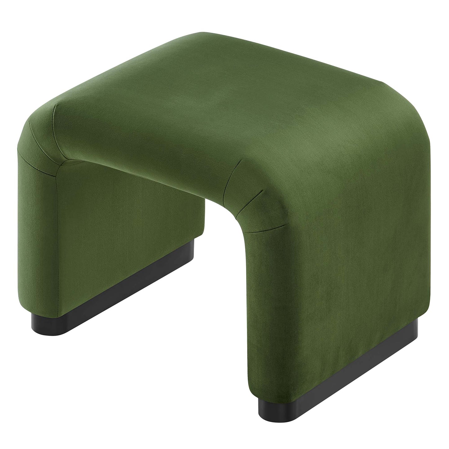Modway - Koda Performance Velvet Waterfall Stool by Modway  Living Room Sofas and Armchairs Green - EEI-6733-BLK-MOS