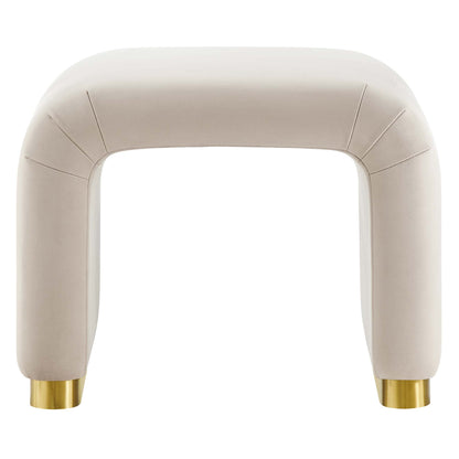 Modway - Koda Performance Velvet Waterfall Stool by Modway  Living Room Sofas and Armchairs Brown - EEI-6733-BRA-ALM