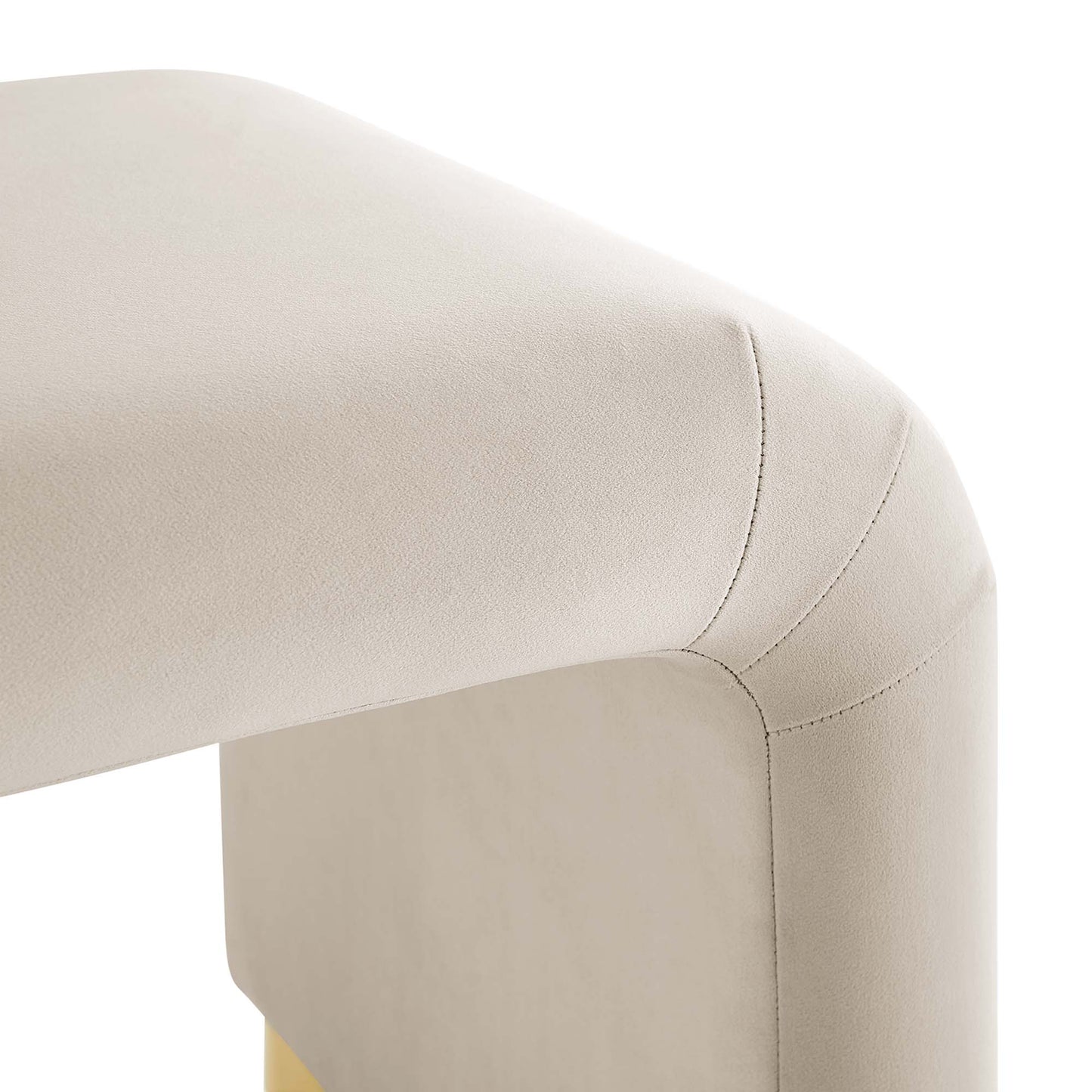 Modway - Koda Performance Velvet Waterfall Stool by Modway  Living Room Sofas and Armchairs Brown - EEI-6733-BRA-ALM