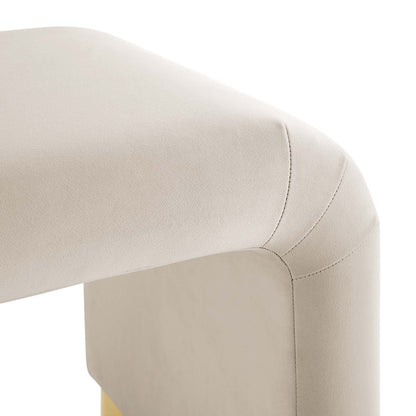 Modway - Koda Performance Velvet Waterfall Stool by Modway  Living Room Sofas and Armchairs Brown - EEI-6733-BRA-ALM