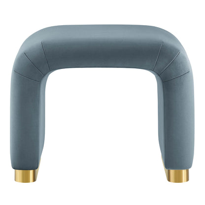 Modway - Koda Performance Velvet Waterfall Stool by Modway  Living Room Sofas and Armchairs Blue - EEI-6733-BRA-CAB