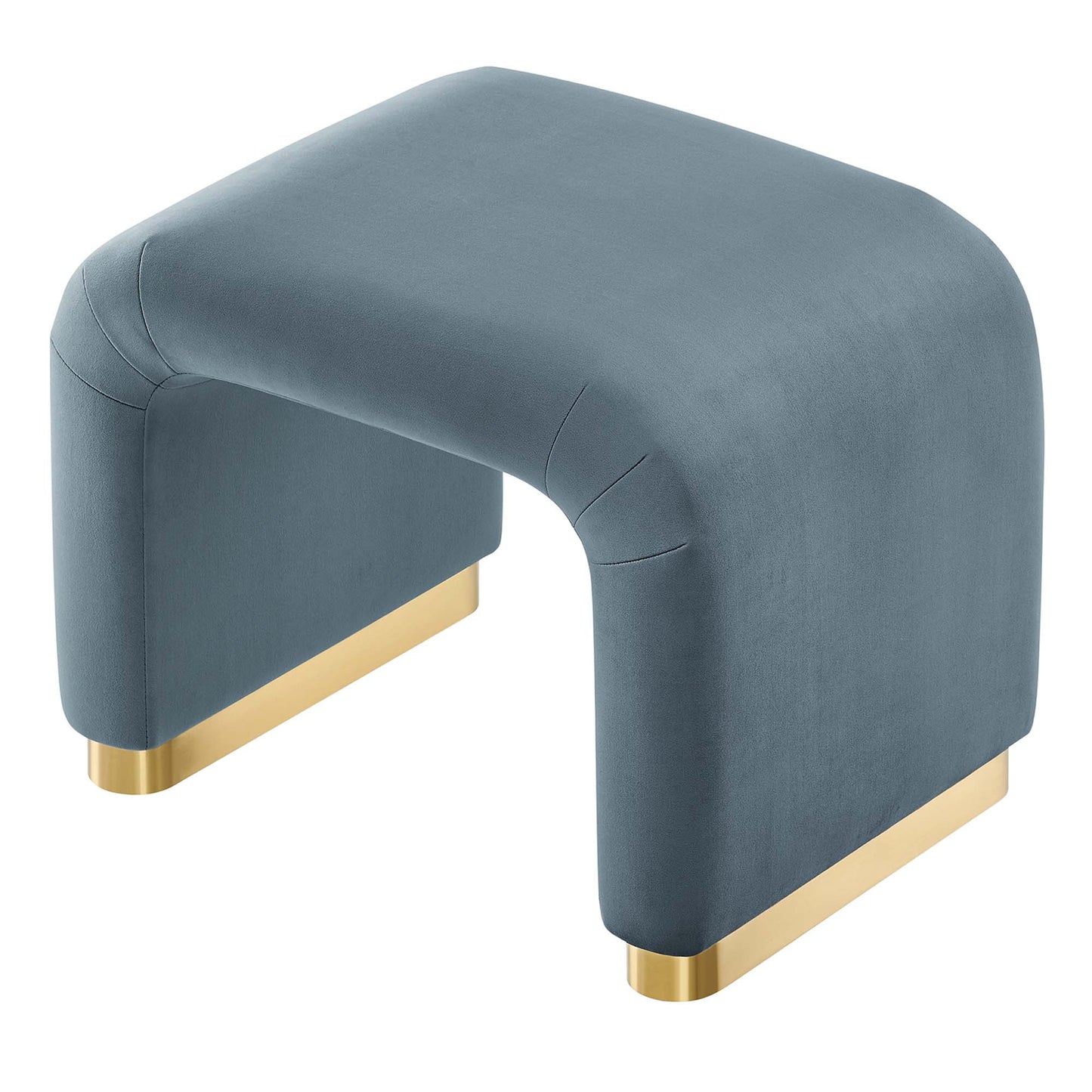 Modway - Koda Performance Velvet Waterfall Stool by Modway  Living Room Sofas and Armchairs Blue - EEI-6733-BRA-CAB