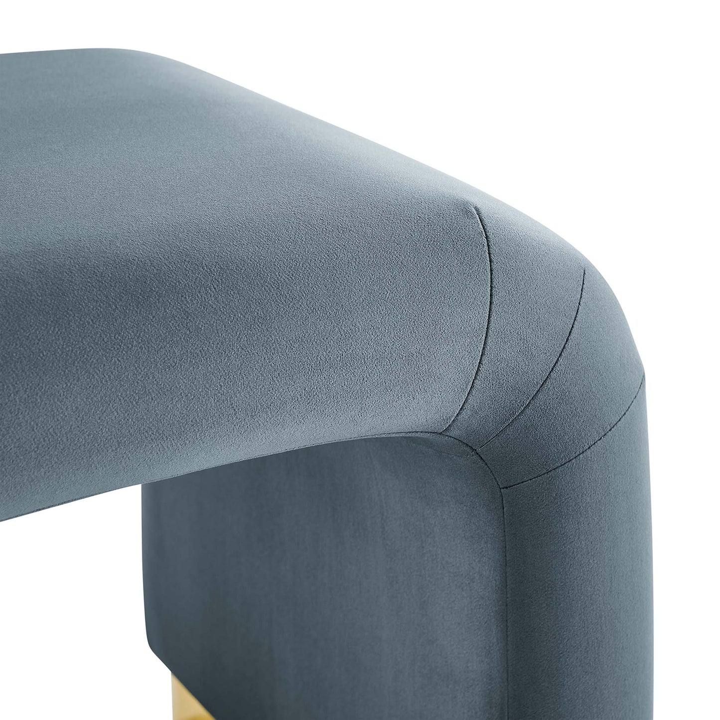 Modway - Koda Performance Velvet Waterfall Stool by Modway  Living Room Sofas and Armchairs Blue - EEI-6733-BRA-CAB