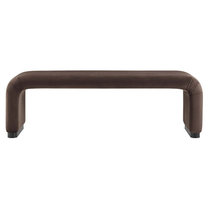 Modway - Koda Performance Velvet Waterfall Long Bench by Modway  Living Room Benches and Stools Brown - EEI-6734-BLK-CHB