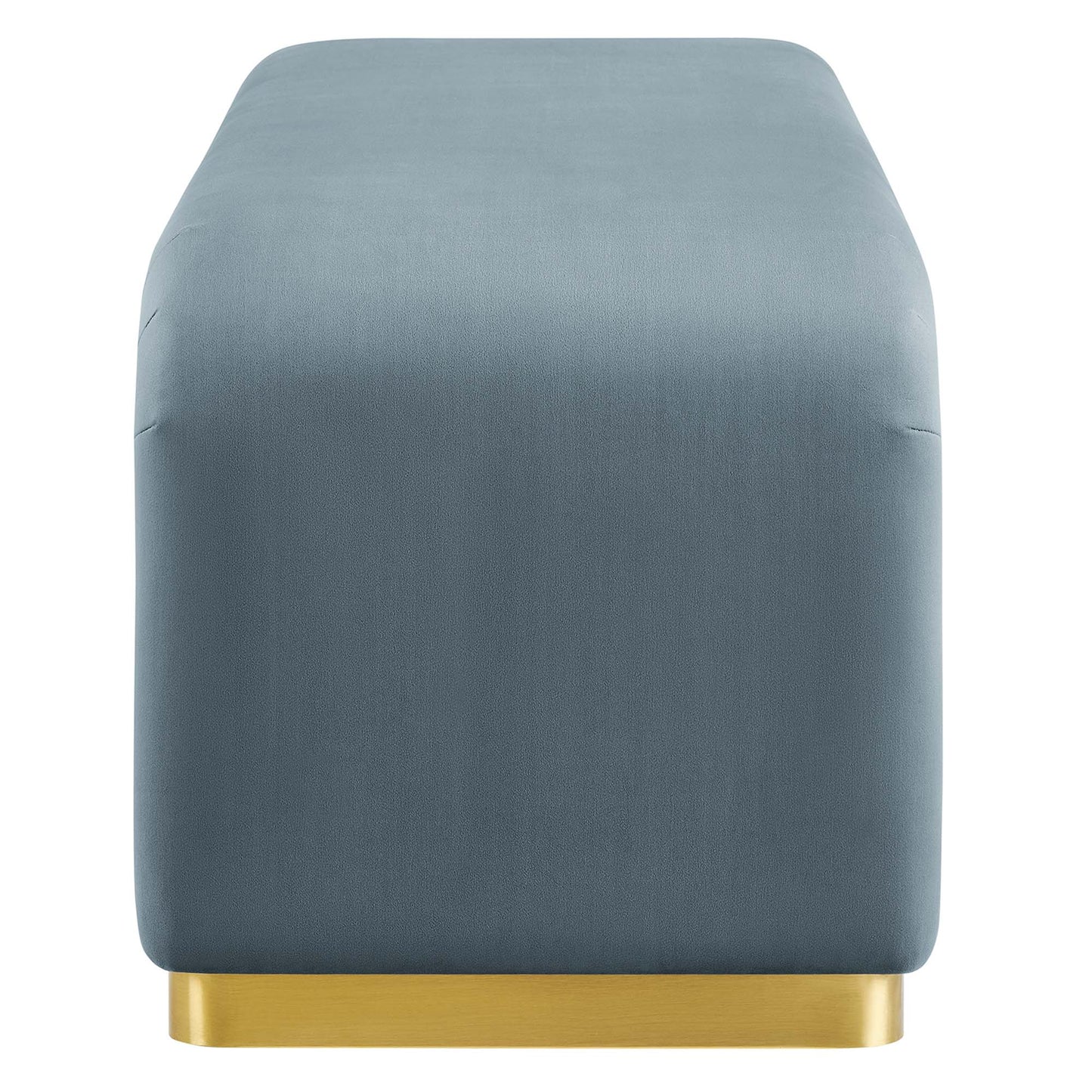 Modway - Koda Performance Velvet Waterfall Long Bench by Modway  Living Room Benches and Stools Blue - EEI-6734-BRA-CAB