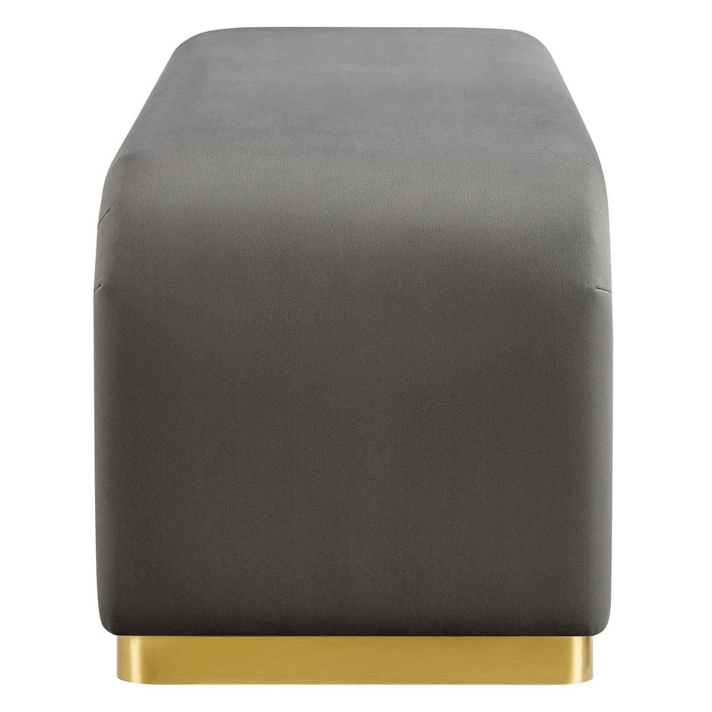 Modway - Koda Performance Velvet Waterfall Long Bench by Modway  Living Room Benches and Stools Gray - EEI-6734-BRA-STG