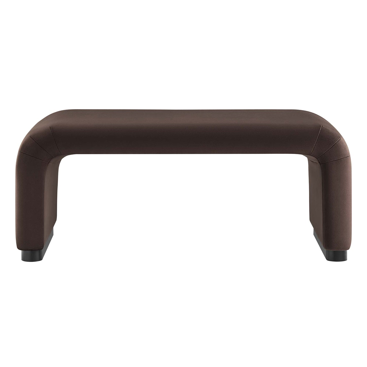 Modway - Koda Performance Velvet Waterfall Ottoman by Modway  Living Room Sofas and Armchairs Brown - EEI-6735-BLK-CHB