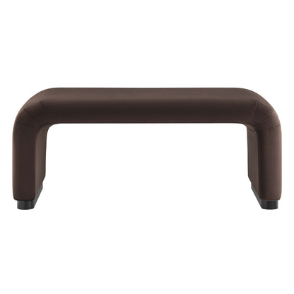 Modway - Koda Performance Velvet Waterfall Ottoman by Modway  Living Room Sofas and Armchairs Brown - EEI-6735-BLK-CHB