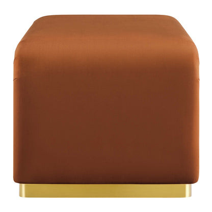 Modway - Koda Performance Velvet Waterfall Ottoman by Modway  Living Room Sofas and Armchairs Red - EEI-6735-BRA-RUS