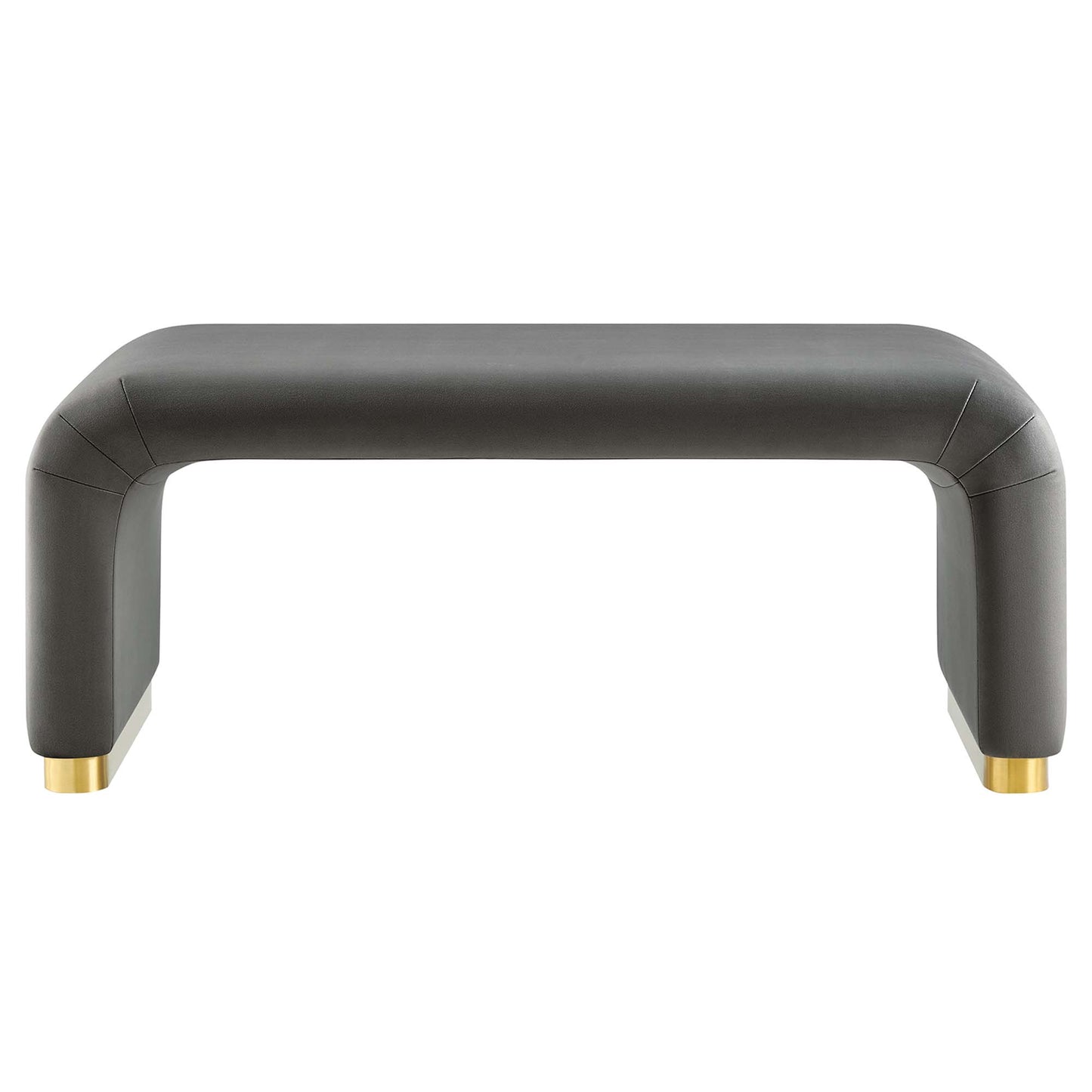 Modway - Koda Performance Velvet Waterfall Ottoman by Modway  Living Room Sofas and Armchairs Gray - EEI-6735-BRA-STG