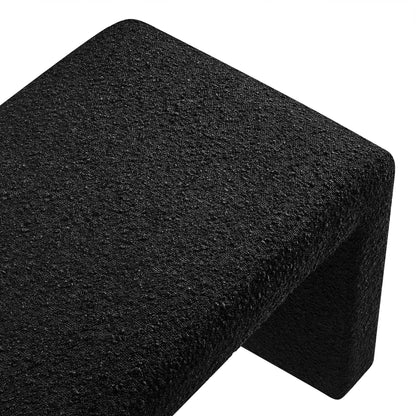 Modway - Simba Boucle Fabric Waterfall Long Bench by Modway  Living Room Benches and Stools Black - EEI-6736-BLK
