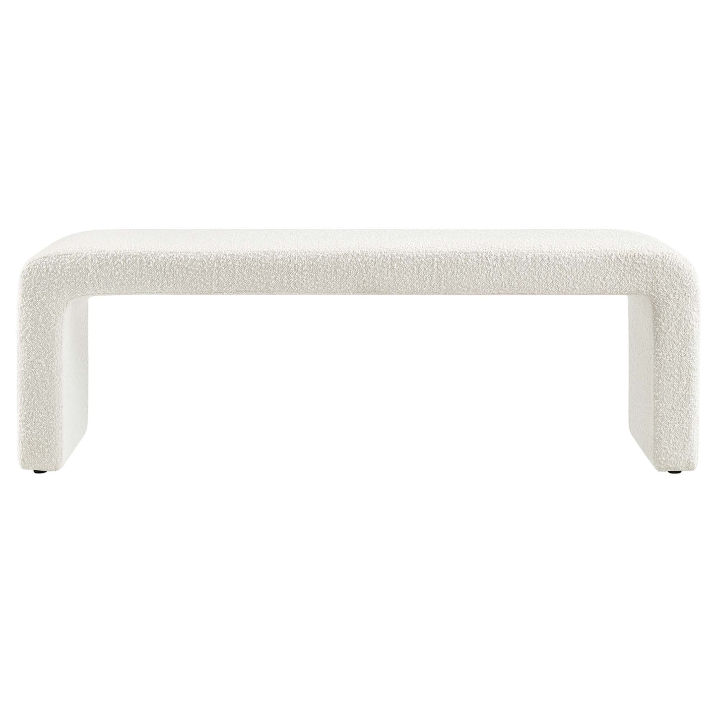 Modway - Simba Boucle Fabric Waterfall Long Bench by Modway  Living Room Benches and Stools White - EEI-6736-IVO