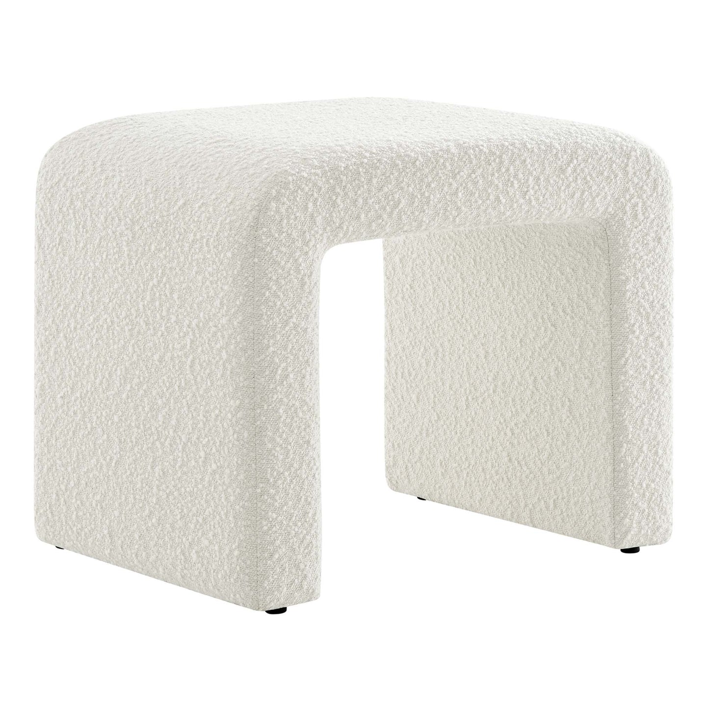 Modway - Simba Boucle Fabric Waterfall Stool by Modway  Living Room Sofas and Armchairs White - EEI-6737-IVO