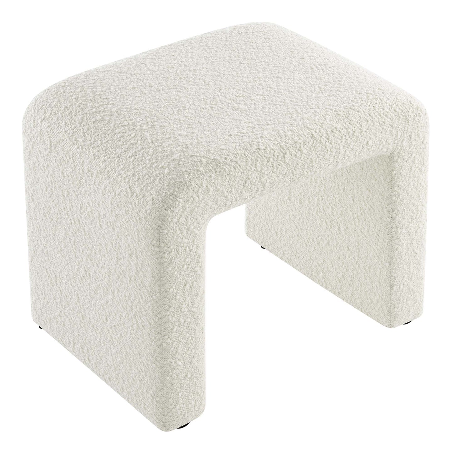 Modway - Simba Boucle Fabric Waterfall Stool by Modway  Living Room Sofas and Armchairs White - EEI-6737-IVO