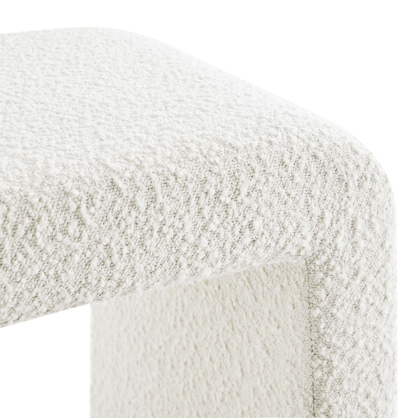 Modway - Simba Boucle Fabric Waterfall Stool by Modway  Living Room Sofas and Armchairs White - EEI-6737-IVO
