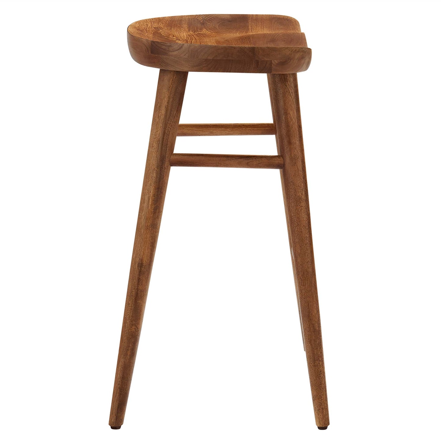 Modway - Saville Backless Wood Counter Stools Set of 2 by Modway  Bar and Dining Bar and Counter Stools Brown - EEI-6739-WAL