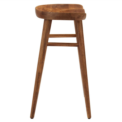Modway - Saville Backless Wood Counter Stools Set of 2 by Modway  Bar and Dining Bar and Counter Stools Brown - EEI-6739-WAL