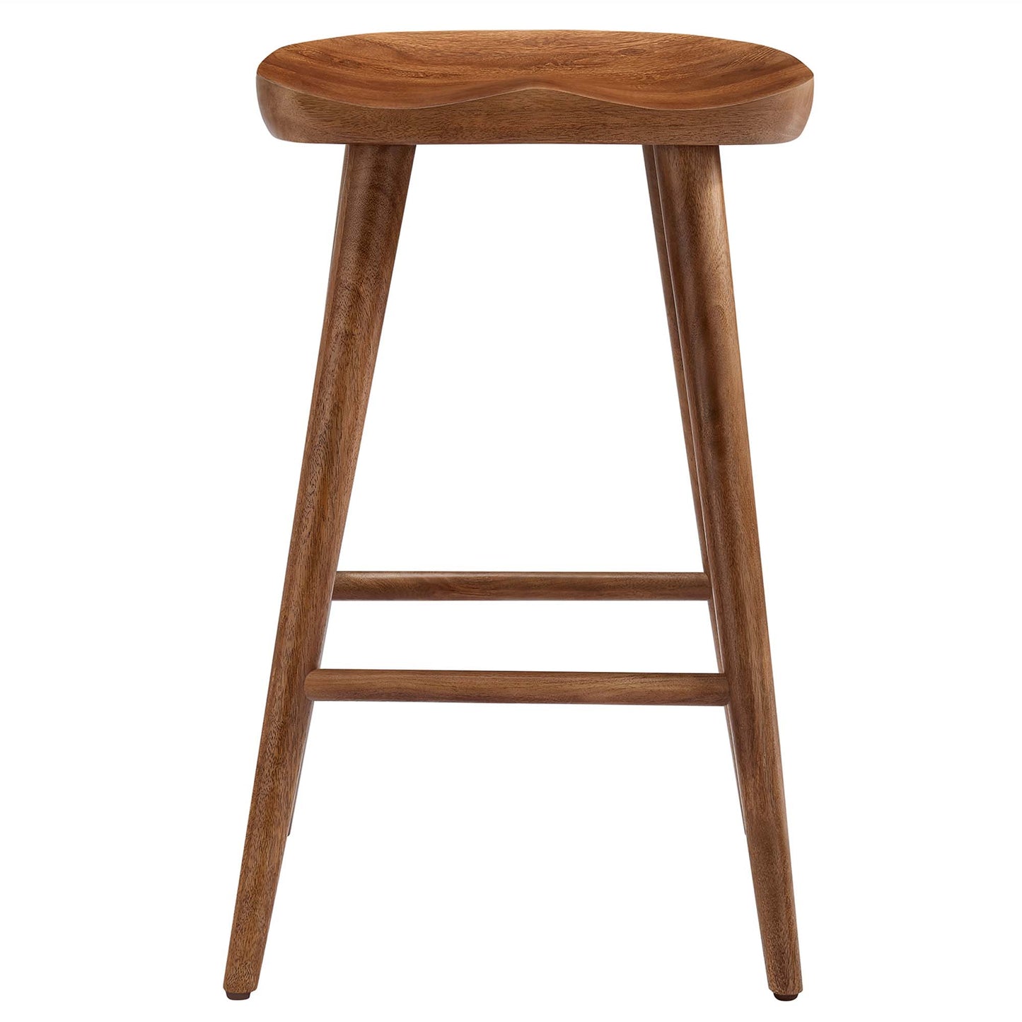 Modway - Saville Backless Wood Counter Stools Set of 2 by Modway  Bar and Dining Bar and Counter Stools Brown - EEI-6739-WAL