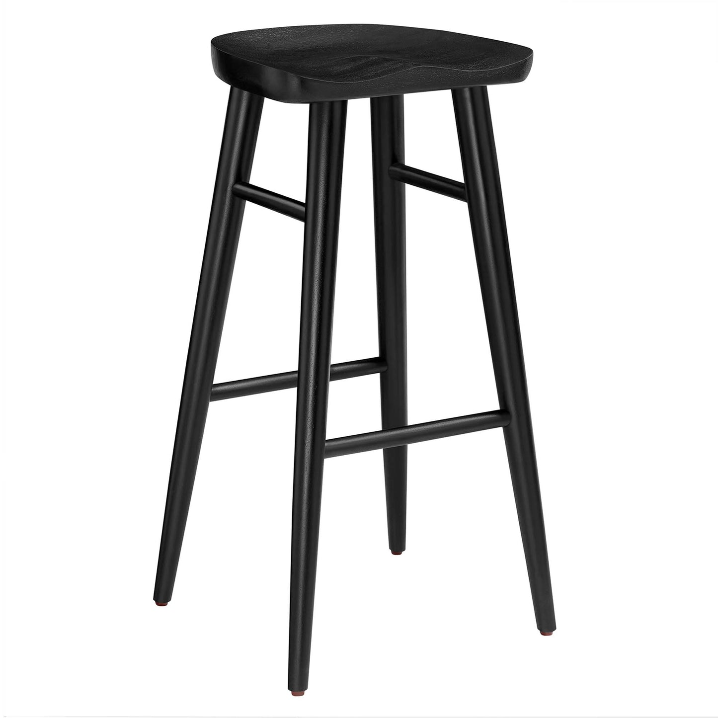 Modway - Saville Backless Wood Bar Stools Set of 2 by Modway  Bar and Dining Bar and Counter Stools Black - EEI-6740-BLK