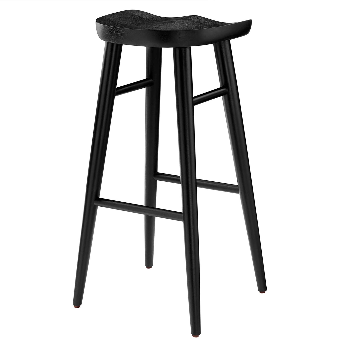 Modway - Saville Backless Wood Bar Stools Set of 2 by Modway  Bar and Dining Bar and Counter Stools Black - EEI-6740-BLK