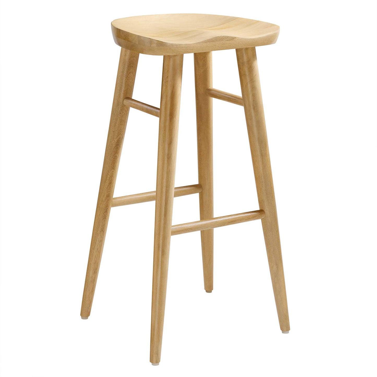 Modway - Saville Backless Wood Bar Stools Set of 2 by Modway  Bar and Dining Bar and Counter Stools Brown - EEI-6740-OAK