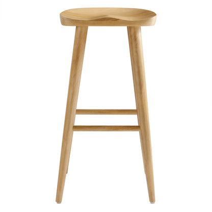 Modway - Saville Backless Wood Bar Stools Set of 2 by Modway  Bar and Dining Bar and Counter Stools Brown - EEI-6740-OAK