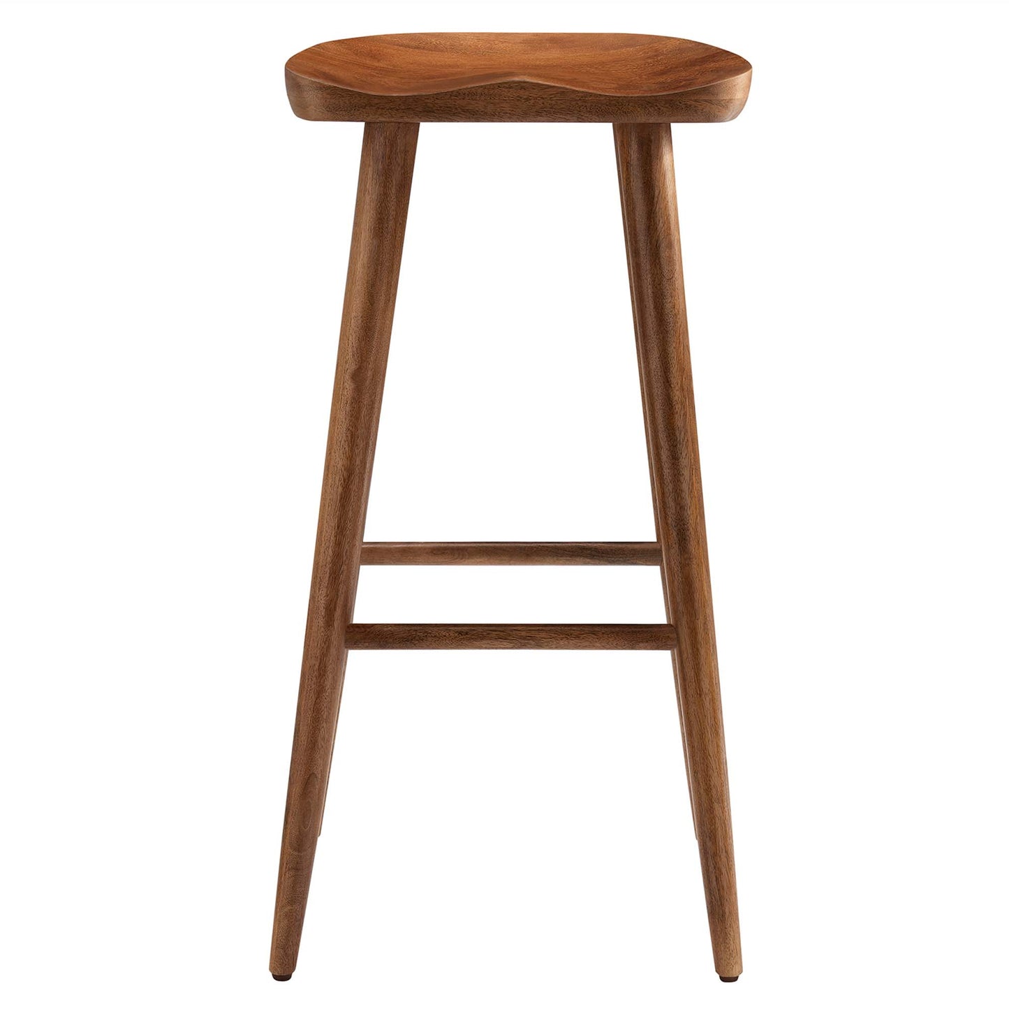 Modway - Saville Backless Wood Bar Stools Set of 2 by Modway  Bar and Dining Bar and Counter Stools Brown - EEI-6740-WAL