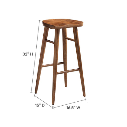 Modway - Saville Backless Wood Bar Stools Set of 2 by Modway  Bar and Dining Bar and Counter Stools Brown - EEI-6740-WAL