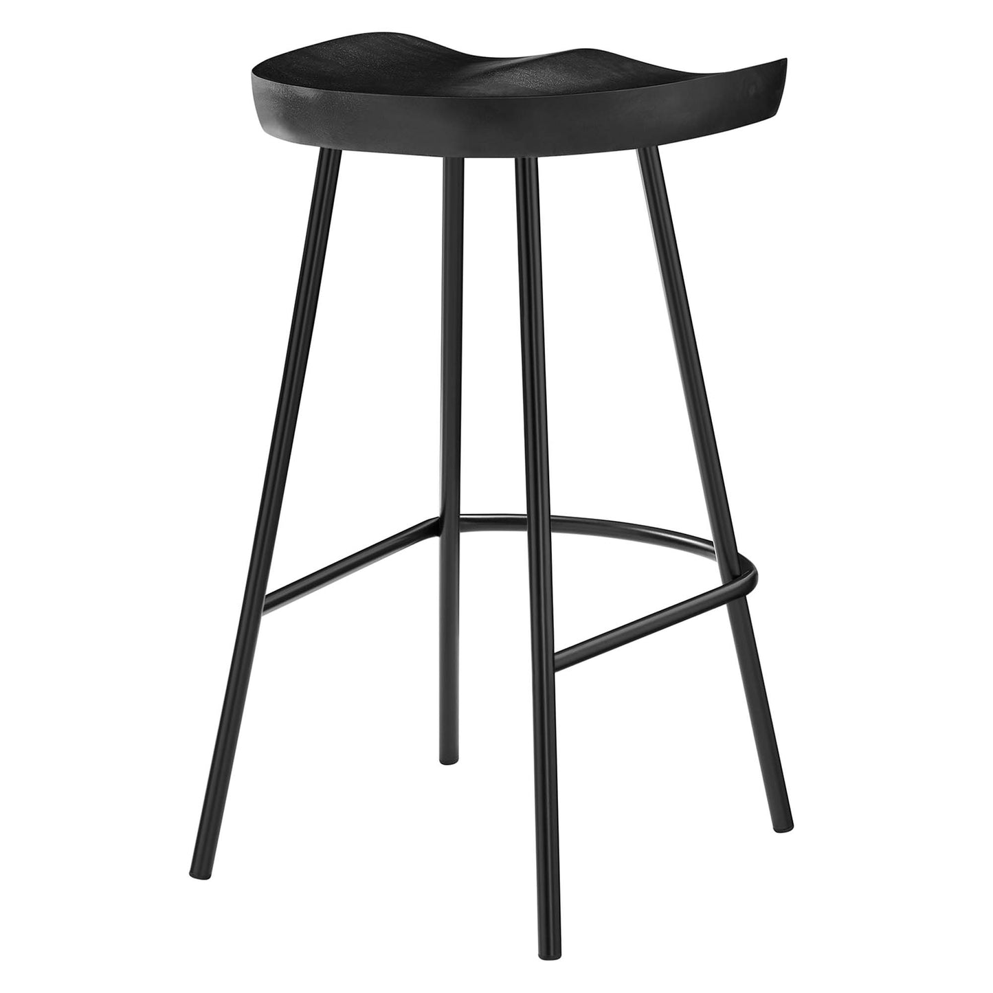 Modway - Concord Backless Wood Counter Stools Set of 2 by Modway  Bar and Dining Bar and Counter Stools Black - EEI-6741-BLK