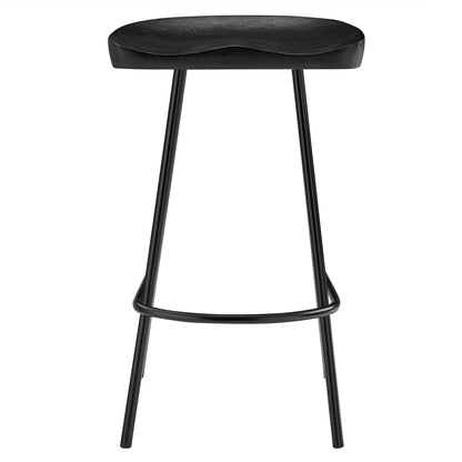 Modway - Concord Backless Wood Counter Stools Set of 2 by Modway  Bar and Dining Bar and Counter Stools Black - EEI-6741-BLK