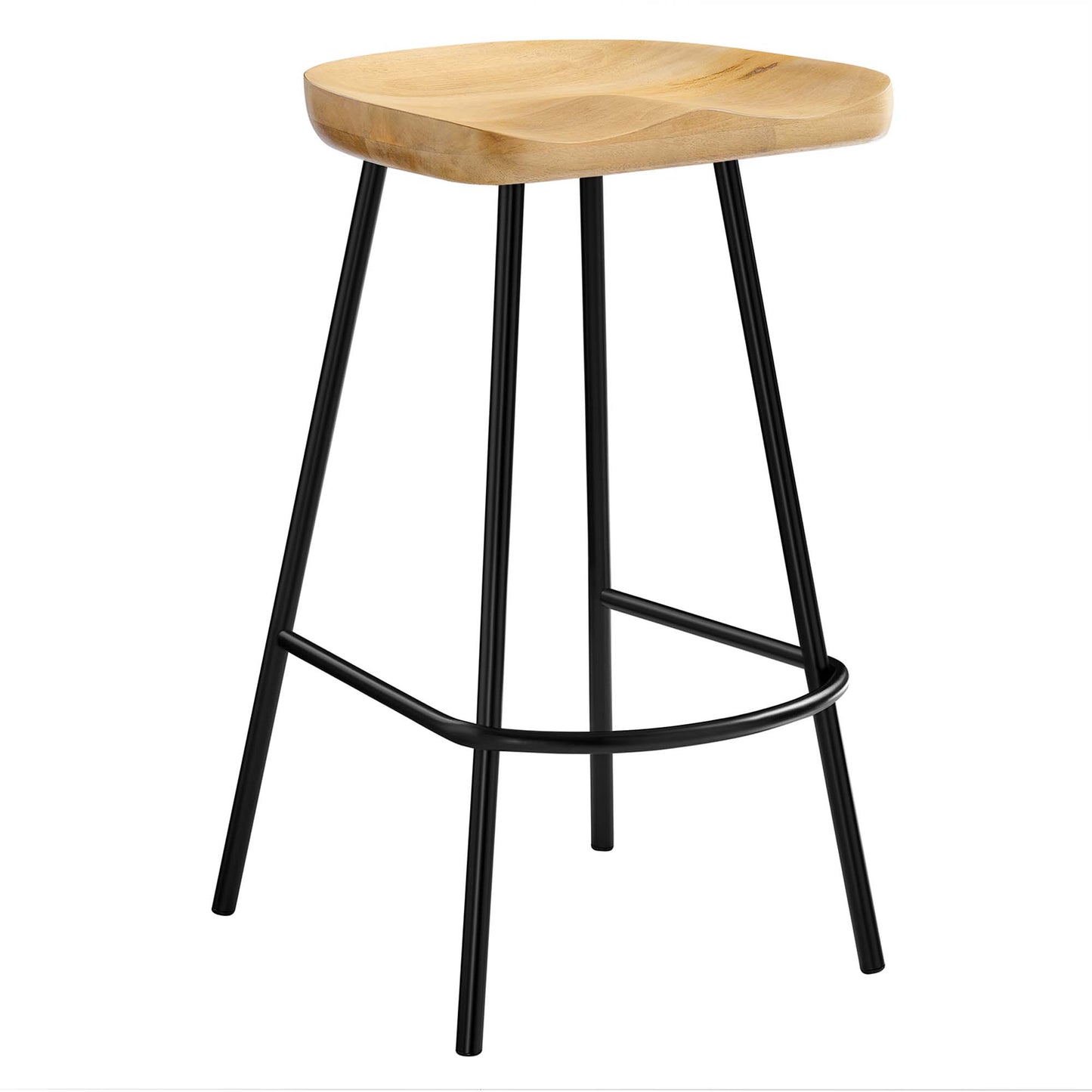 Modway - Concord Backless Wood Counter Stools Set of 2 by Modway  Bar and Dining Bar and Counter Stools Brown - EEI-6741-OAK